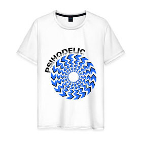 Мужская футболка хлопок с принтом Психоделик в Петрозаводске, 100% хлопок | прямой крой, круглый вырез горловины, длина до линии бедер, слегка спущенное плечо. | гипноз | гипнотические | круг | круги | оптическая иллюзия