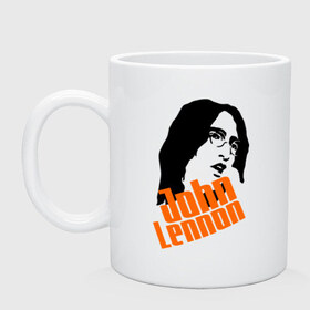 Кружка с принтом Джон Леннон (John Lennon) в Петрозаводске, керамика | объем — 330 мл, диаметр — 80 мм. Принт наносится на бока кружки, можно сделать два разных изображения | beatles | john lennon | the beatles | битлз | битлы | джон леннон | джон ленон | леннон | ленон | портрет
