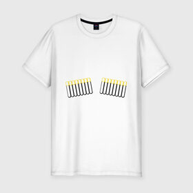 Мужская футболка премиум с принтом Газырь патронташ в Петрозаводске, 92% хлопок, 8% лайкра | приталенный силуэт, круглый вырез ворота, длина до линии бедра, короткий рукав | оружие | патронташ | патроны | снаряжение