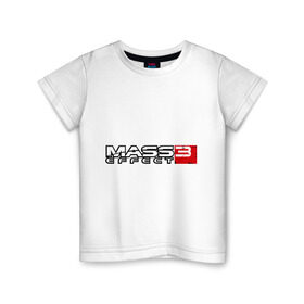 Детская футболка хлопок с принтом Mass Effect 3 в Петрозаводске, 100% хлопок | круглый вырез горловины, полуприлегающий силуэт, длина до линии бедер | Тематика изображения на принте: игры | компьютерная игра