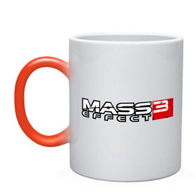 Кружка хамелеон с принтом Mass Effect 3 в Петрозаводске, керамика | меняет цвет при нагревании, емкость 330 мл | Тематика изображения на принте: игры | компьютерная игра