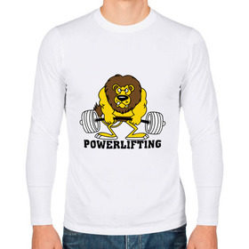 Мужской лонгслив хлопок с принтом Лев Powerlifting в Петрозаводске, 100% хлопок |  | бодибилдинг | гантеля | кач | качалочка | качок | лев | мускулы | мышцы | пауэрлифтинг | тренажерка