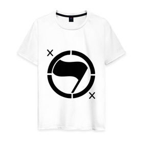 Мужская футболка хлопок с принтом Black Flag (2) в Петрозаводске, 100% хлопок | прямой крой, круглый вырез горловины, длина до линии бедер, слегка спущенное плечо. | hard | hardcor | hardcore | hardstyle | rock | рок | флаг | хард | хард рок