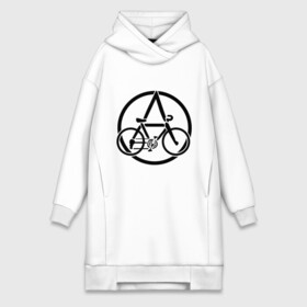 Платье-худи хлопок с принтом Anarchy Bike в Петрозаводске,  |  | anarchy | bike | анархизм | анархия | байк | велик | велосипед | велосипед анархия