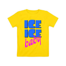 Детская футболка хлопок с принтом Айс бэби в Петрозаводске, 100% хлопок | круглый вырез горловины, полуприлегающий силуэт, длина до линии бедер | baby | girl777 | ice | ice baby | айс | айс бейби | бейби | девушкам