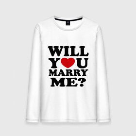 Мужской лонгслив хлопок с принтом Will You Marry Me? в Петрозаводске, 100% хлопок |  | Тематика изображения на принте: будь моей женой | влюбленным | выйдешь ли ты за меня | выходи за меня | выходи замуж | молодожены | предложение | предложение руки и сердца