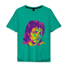 Мужская футболка хлопок Oversize с принтом Michael Jackson полноцвет в Петрозаводске, 100% хлопок | свободный крой, круглый ворот, “спинка” длиннее передней части | jackson | michael | michael jackson | pop | джексон | знаменитость | майкл | майкл джексон | певец | поп | портрет