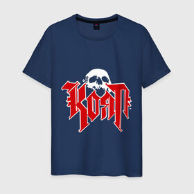 Мужская футболка хлопок с принтом Korn(2) в Петрозаводске, 100% хлопок | прямой крой, круглый вырез горловины, длина до линии бедер, слегка спущенное плечо. | korn | metal | группы | корн | логотип | метал | музыка | рок группы | рок музыка