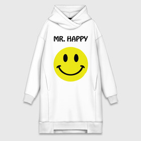 Платье-худи хлопок с принтом мистер счастье в Петрозаводске,  |  | happy | mr. happy | smile | мистер хэппи | рожица | смайл | смайлик | счастье