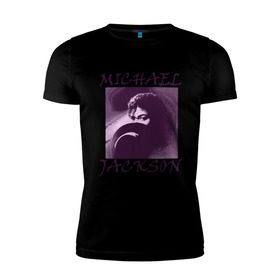 Мужская футболка премиум с принтом Michael Jackson с шляпой в Петрозаводске, 92% хлопок, 8% лайкра | приталенный силуэт, круглый вырез ворота, длина до линии бедра, короткий рукав | mj | исполнитель | майкл джексон | музыка | певец | поп музыка