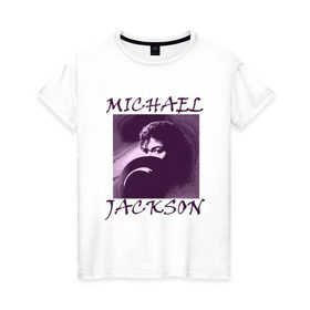 Женская футболка хлопок с принтом Michael Jackson с шляпой в Петрозаводске, 100% хлопок | прямой крой, круглый вырез горловины, длина до линии бедер, слегка спущенное плечо | Тематика изображения на принте: mj | исполнитель | майкл джексон | музыка | певец | поп музыка