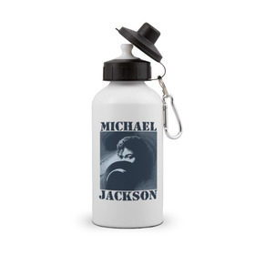 Бутылка спортивная с принтом Michael Jackson с шляпой (2) в Петрозаводске, металл | емкость — 500 мл, в комплекте две пластиковые крышки и карабин для крепления | mj | в шляпе | исполнитель | майкл джексон | музыка | певец | поп музыка | шляпа