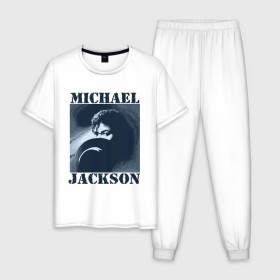 Мужская пижама хлопок с принтом Michael Jackson с шляпой (2) в Петрозаводске, 100% хлопок | брюки и футболка прямого кроя, без карманов, на брюках мягкая резинка на поясе и по низу штанин
 | mj | в шляпе | исполнитель | майкл джексон | музыка | певец | поп музыка | шляпа
