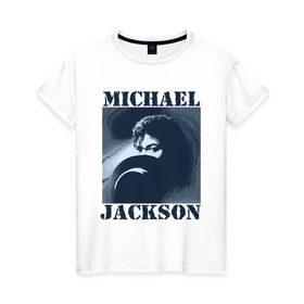 Женская футболка хлопок с принтом Michael Jackson с шляпой (2) в Петрозаводске, 100% хлопок | прямой крой, круглый вырез горловины, длина до линии бедер, слегка спущенное плечо | mj | в шляпе | исполнитель | майкл джексон | музыка | певец | поп музыка | шляпа