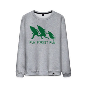 Мужской свитшот хлопок с принтом Беги лес в Петрозаводске, 100% хлопок |  | eco | run forest run | беги лес беги | зеленые технологии | зелень | лес | планета | чистота | эко | экология