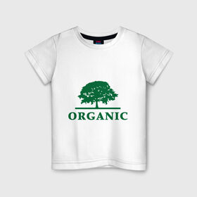 Детская футболка хлопок с принтом Дерево органика в Петрозаводске, 100% хлопок | круглый вырез горловины, полуприлегающий силуэт, длина до линии бедер | Тематика изображения на принте: eco | organic | дерево | зеленые технологии | зелень | планета | чистота | эко | экология