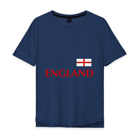 Мужская футболка хлопок Oversize с принтом Сборная Англии - Стивен Джеррард 4 в Петрозаводске, 100% хлопок | свободный крой, круглый ворот, “спинка” длиннее передней части | англия | сборная англии | стивен джеррард | флаг англии | футбол