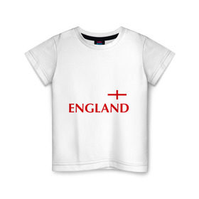 Детская футболка хлопок с принтом Сборная Англии - Стивен Джеррард 4 в Петрозаводске, 100% хлопок | круглый вырез горловины, полуприлегающий силуэт, длина до линии бедер | Тематика изображения на принте: англия | сборная англии | стивен джеррард | флаг англии | футбол