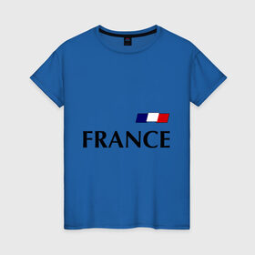 Женская футболка хлопок с принтом Сборная Франции - 8 в Петрозаводске, 100% хлопок | прямой крой, круглый вырез горловины, длина до линии бедер, слегка спущенное плечо | football | сборная франции | франция | футбол