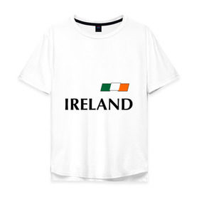 Мужская футболка хлопок Oversize с принтом Сборная Ирландии - 7 в Петрозаводске, 100% хлопок | свободный крой, круглый ворот, “спинка” длиннее передней части | 