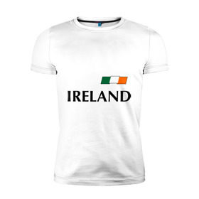 Мужская футболка премиум с принтом Сборная Ирландии - 7 в Петрозаводске, 92% хлопок, 8% лайкра | приталенный силуэт, круглый вырез ворота, длина до линии бедра, короткий рукав | 
