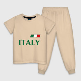 Детская пижама хлопок с принтом Сборная Италии - 1 в Петрозаводске, 100% хлопок |  брюки и футболка прямого кроя, без карманов, на брюках мягкая резинка на поясе и по низу штанин
 | Тематика изображения на принте: football | буффон | италия | сборная италии
