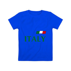 Детская футболка хлопок с принтом Сборная Италии - 10 в Петрозаводске, 100% хлопок | круглый вырез горловины, полуприлегающий силуэт, длина до линии бедер | Тематика изображения на принте: football | италия | сборная италии
