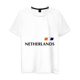 Мужская футболка хлопок с принтом Сборная Нидерландов - 7 в Петрозаводске, 100% хлопок | прямой крой, круглый вырез горловины, длина до линии бедер, слегка спущенное плечо. | Тематика изображения на принте: football | голландия | нидерланды | сборная нидерланд