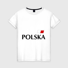 Женская футболка хлопок с принтом Сборная Польши - 9 в Петрозаводске, 100% хлопок | прямой крой, круглый вырез горловины, длина до линии бедер, слегка спущенное плечо | football | евро 2012 | польша | сборная польши