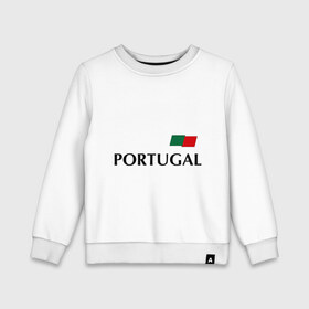 Детский свитшот хлопок с принтом Сборная Португалии - 10 в Петрозаводске, 100% хлопок | круглый вырез горловины, эластичные манжеты, пояс и воротник | football | португалия | сборная португалии