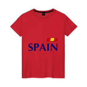 Женская футболка хлопок с принтом Сборная Испании - Хави 8 в Петрозаводске, 100% хлопок | прямой крой, круглый вырез горловины, длина до линии бедер, слегка спущенное плечо | football | испания | сборная испании | хави