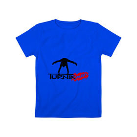 Детская футболка хлопок с принтом Turnikman в Петрозаводске, 100% хлопок | круглый вырез горловины, полуприлегающий силуэт, длина до линии бедер | turnik man | turnikman | work out | workout | ворк аут | турникмен