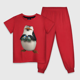 Детская пижама хлопок с принтом Пингвин с биноклем в Петрозаводске, 100% хлопок |  брюки и футболка прямого кроя, без карманов, на брюках мягкая резинка на поясе и по низу штанин
 | Тематика изображения на принте: пингвин