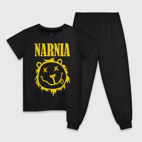 Детская пижама хлопок с принтом Narnia в Петрозаводске, 100% хлопок |  брюки и футболка прямого кроя, без карманов, на брюках мягкая резинка на поясе и по низу штанин
 | Тематика изображения на принте: nirvana | антибренд | музыка | нирвана | рок