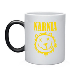Кружка хамелеон с принтом Narnia в Петрозаводске, керамика | меняет цвет при нагревании, емкость 330 мл | nirvana | антибренд | музыка | нирвана | рок