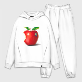 Мужской костюм хлопок OVERSIZE с принтом откусанное яблоко в Петрозаводске,  |  | apple | вкусное | девушкам | фрукты | фрукты и ягоды | яблоко
