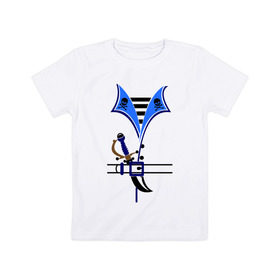 Детская футболка хлопок с принтом Форма пирата в Петрозаводске, 100% хлопок | круглый вырез горловины, полуприлегающий силуэт, длина до линии бедер | пират