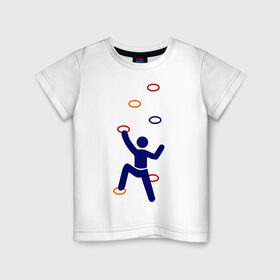 Детская футболка хлопок с принтом Скалолаз на тренеровке в Петрозаводске, 100% хлопок | круглый вырез горловины, полуприлегающий силуэт, длина до линии бедер | climb | альпинизм | альпинисты | горы | путь | скалодром | скалолазанье | скалолазы | спорт