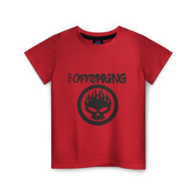 Детская футболка хлопок с принтом The Offspring classic logo в Петрозаводске, 100% хлопок | круглый вырез горловины, полуприлегающий силуэт, длина до линии бедер | группы | музыка | музыкальные группы | панк | рок | рок музыка