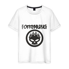 Мужская футболка хлопок с принтом The Offspring classic logo в Петрозаводске, 100% хлопок | прямой крой, круглый вырез горловины, длина до линии бедер, слегка спущенное плечо. | группы | музыка | музыкальные группы | панк | рок | рок музыка