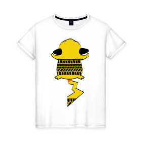 Женская футболка хлопок с принтом Покемон в Петрозаводске, 100% хлопок | прямой крой, круглый вырез горловины, длина до линии бедер, слегка спущенное плечо | 