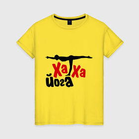Женская футболка хлопок с принтом Хатха йога в Петрозаводске, 100% хлопок | прямой крой, круглый вырез горловины, длина до линии бедер, слегка спущенное плечо | занятия | индия | йог | ом | спорт | тренировки