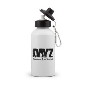 Бутылка спортивная с принтом DayZ в Петрозаводске, металл | емкость — 500 мл, в комплекте две пластиковые крышки и карабин для крепления | dayz | игры