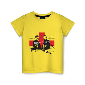 Детская футболка хлопок с принтом Veritas в Петрозаводске, 100% хлопок | круглый вырез горловины, полуприлегающий силуэт, длина до линии бедер | святые из бундока | святые из трущоб