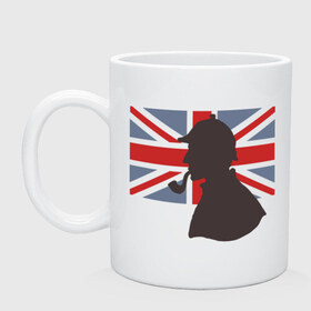 Кружка с принтом Англия британский флаг в Петрозаводске, керамика | объем — 330 мл, диаметр — 80 мм. Принт наносится на бока кружки, можно сделать два разных изображения | лондон