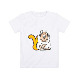 Детская футболка хлопок с принтом Знак зодиака Овен в Петрозаводске, 100% хлопок | круглый вырез горловины, полуприлегающий силуэт, длина до линии бедер | 