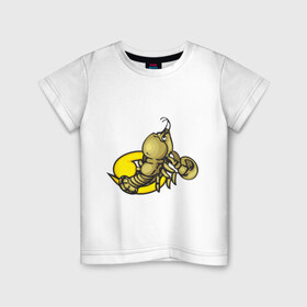Детская футболка хлопок с принтом Знак зодиака Рак в Петрозаводске, 100% хлопок | круглый вырез горловины, полуприлегающий силуэт, длина до линии бедер | 