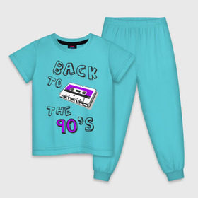 Детская пижама хлопок с принтом Back to the 90-s в Петрозаводске, 100% хлопок |  брюки и футболка прямого кроя, без карманов, на брюках мягкая резинка на поясе и по низу штанин
 | 90 | 90 е | аудиокассета | кассета | ностальгия