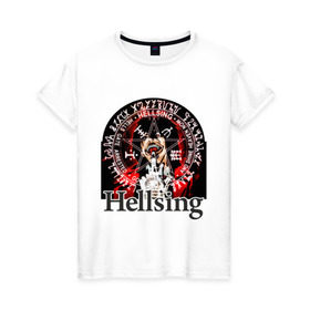 Женская футболка хлопок с принтом Hellsing символ Алукарда в Петрозаводске, 100% хлопок | прямой крой, круглый вырез горловины, длина до линии бедер, слегка спущенное плечо | anime | hellsing | аниме | анимэ | манга | хеллсинг