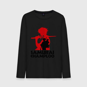 Мужской лонгслив хлопок с принтом Самурай Champloo в Петрозаводске, 100% хлопок |  | anime | samurai champloo | аниме | анимэ | самурай чамплу